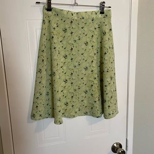Vintage 90s green floral skirt